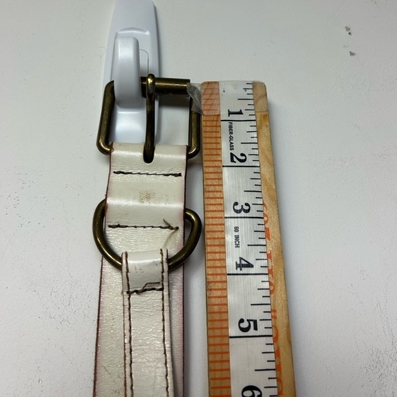 GAP Y2K 90’s White Boho wide Cowgirl Western genuine leather Belt size M - Picture 9 of 9